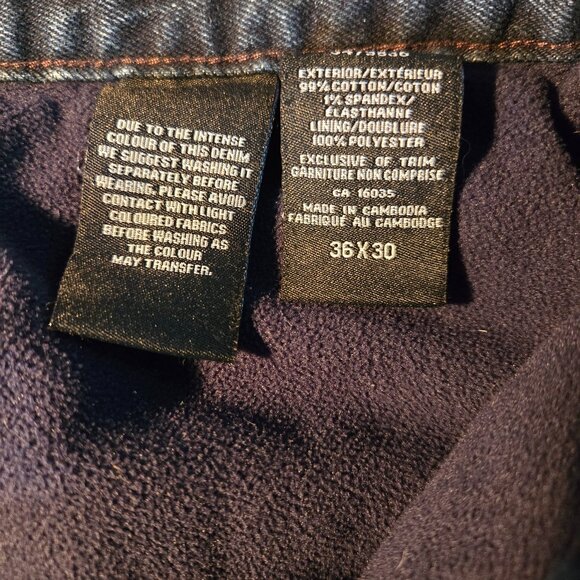 B.C. Clothing Thick Winter Lined Jeans - Picture 4 of 7